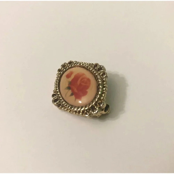 Vintage Camco Gods Love is with you  Always Roses Blessings Brooch Pin - Picture 2 of 14